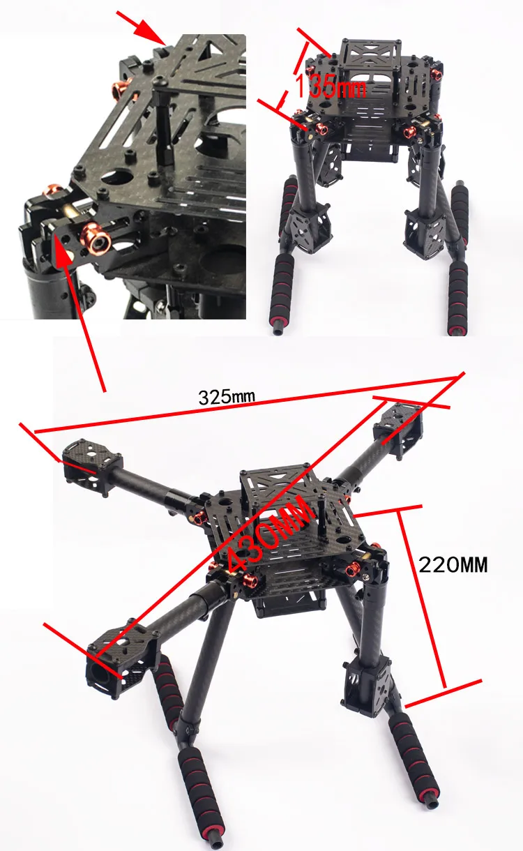 Drone Flyroun LX350 PRO 350mm  - Drone Gimbal For Mirrorless avis et prix